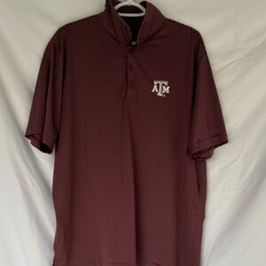 Antigua Texas A&M Aggies Polo in Maroon with Embroidered Emblem